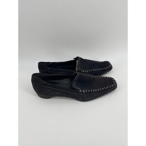 Ecco Loafers Suede Navy Men EU 40 Slip On Driving Casual Comfort Shoes